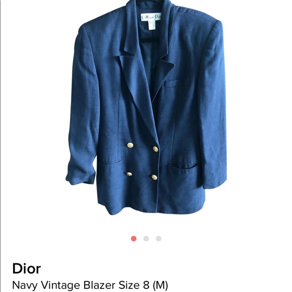 Vintage DIOR Navy Blazer - Picture 2 of 8